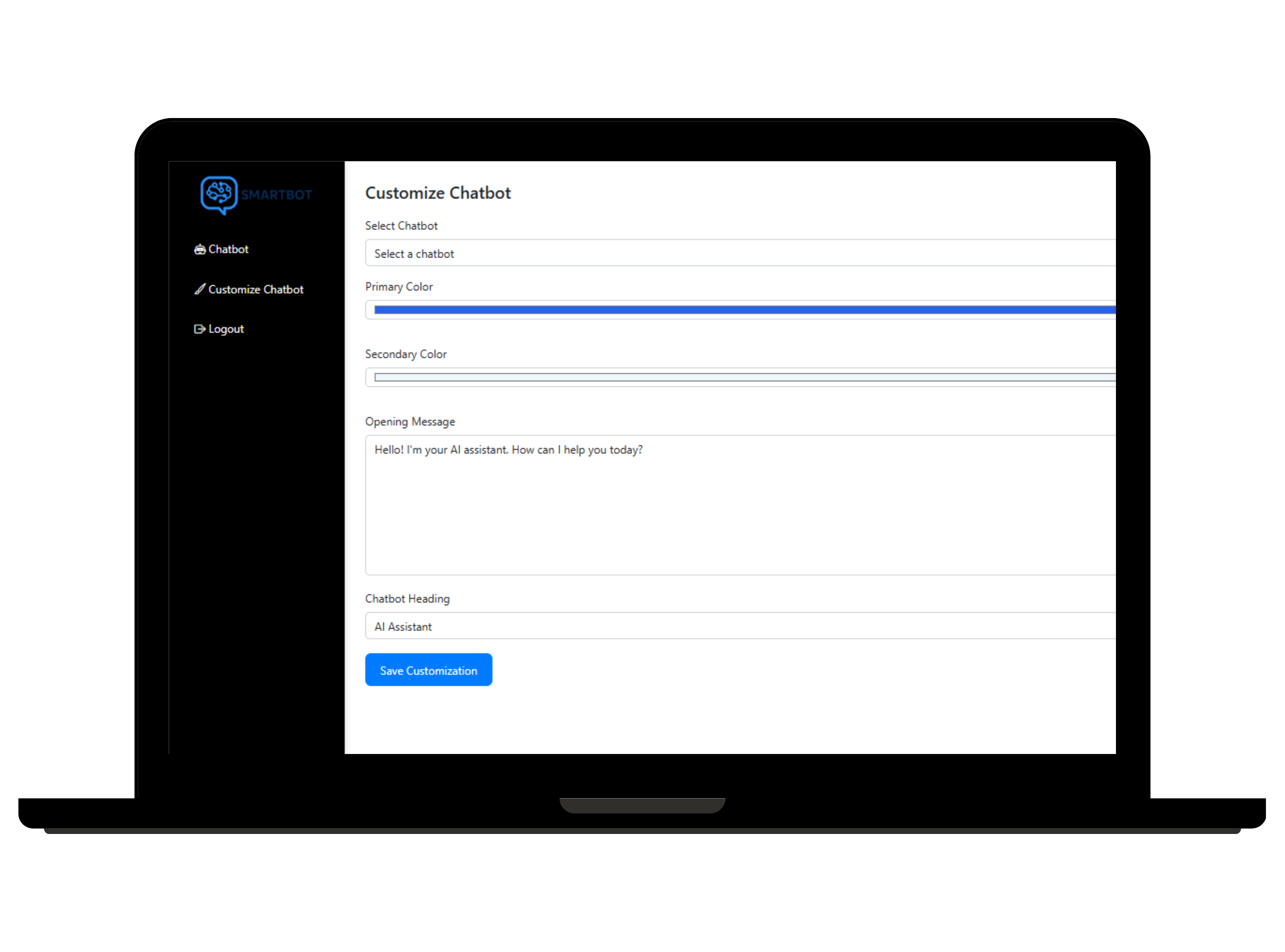 Customizable AI chatbot theme design